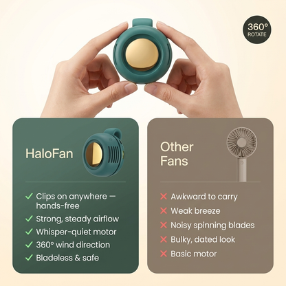 HaloFan™ Mini Bladeless Clip Fan